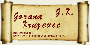 Gorana Kružević vizit kartica